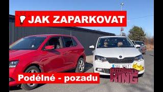 Podélné parkování jednoduché ve 3 krocích. How to park a car Parallel parking lessons Autoškola King