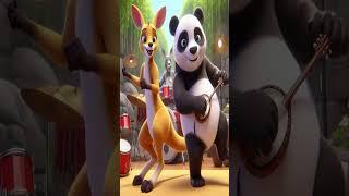 Kangaroo & Panda’s Jumping Dance  #comedy #robloxdance #cartoon #ai #cute #animation #dance #funny