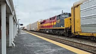 CSXT 1851 (NC&StL heritage) mid train DPU on CPKC 247 at Morton Grove