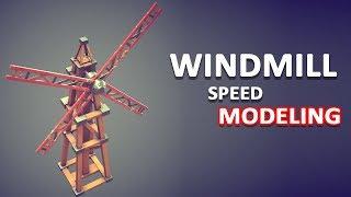 Autodesk Maya 2018 - Stylized Windmill Speed Modeling