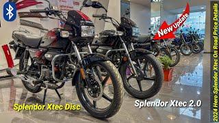 New Hero Splendor + Xtec Disc Brake 2024 Model All Latest Features Review | On Road Price & Mileage