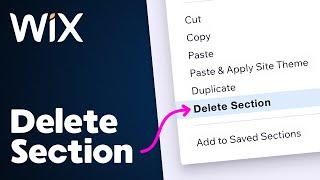 How to Delete a Section on Wix