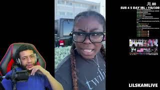 NATALIE REYNOLDS PRESSED FOR BRAIDS AGAIN (COPS CALLED) | LILSKAMLIVE REACTS