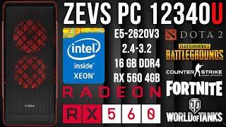 Обзор недорогого бюджетного игрового ПК ZEVS 12340U (Intel Xeon E5-2620v3 + RX 560 4GB FPS test)