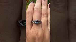 Black Gold Alexandrite Celtic Engagement Ring.