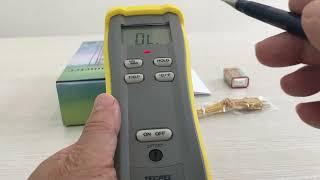 Digital thermometer with a type K thermocouple probe