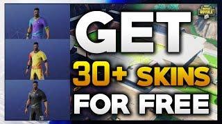 GET 30 SKINS FOR FREE IN FORTNITE! NEW WORLD CUP SKINS!