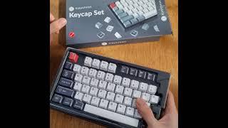 Bluish Black and White Keycap Set for Keychron Q1 and Keychron K2 Keyboard