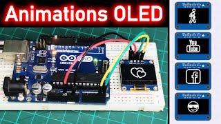 Running Animations on OLED DISPLAY SSD1306 || Arduino OLED Bitmap Graphics Display