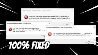 The Code Execution Cannot Proceed, FExportview.dll Fcommonview.dll Ffwsregister.dll was Not Found