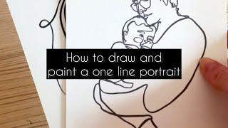 ONE LINE ART TUTORIAL | Beginners guide | How to draw and paint a one line portrait | iPad procreate