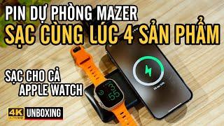 PIN DỰ PHÒNG MAZER MAGAIR 14 DUO MAGSAFE: SẠC CÙNG LÚC 4 THIẾT BỊ, KỂ CẢ SẠC APPLE WATCH