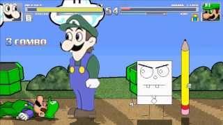 MUGEN: Weegee & Doodlebob vs Mama Luigi & Newbie