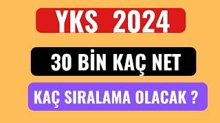 ÜNİVERSİTE YKS 2024 30 BİN KAÇ NET KAÇ SIRALAMA OLUR ?