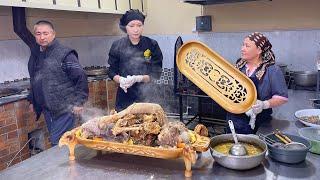 Traditional Kazakh Food in Uzbekistan | Orginal Beshparmaq | Kazakh cuisine