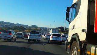 Heavy traffic on the N1 north at Allendale Road past Midrand on South Africa Today