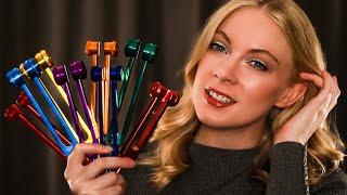 ASMR Eyes Closed Tuning Forks for Sleep  Binaural Beats, Ear to Ear, Anticipatory Triggers