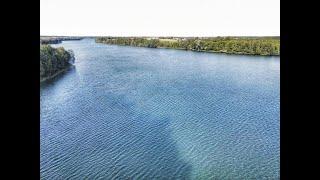 Drone footage around Cekcyn Lake in Poland