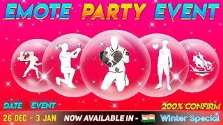 Emote party event return | emote party event return kab aayega | emote party event confirm date