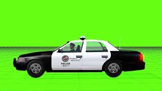 Green Screen Police Car Animation