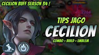 CARA MAIN CECILION BUFF ! BUILD & EMBLEM CECILION TERKUAT 2024 ! | CECILION MID LANE GAMEPLAY