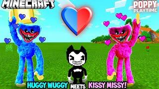 HUGGY WUGGY meets KISSY MISSY in MINECRAFT! (BATIM Poppy Playtime Minecraft Part 3)