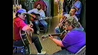 Gallagher Guitar shop and Birthday Celebration, around 1998 - Steve Kaufman, Chris Jones