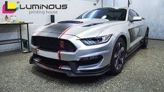 Wrapping FORD MUSTANG with Shelby bodykit. By Luminous Printing House