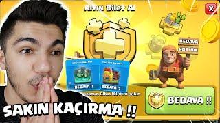 BEDAVA ALTIN BİLET VE ARKA PLAN ALDIM !! - Clash Of Clans