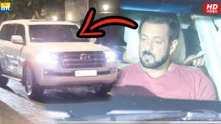 Salman Khan arrives in his Bulletproof Car for Chunky Panday's Birthday Party