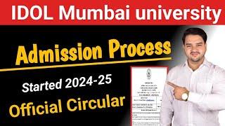 IDOL ADMISSION PROCESS STARTED 2024-25 || How to take admission in Idol Mumbai university ||| JS ||