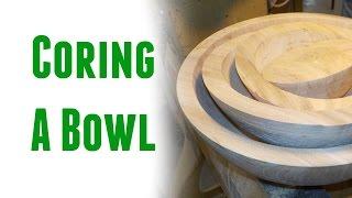 Coring A Bowl ~ Woodturning