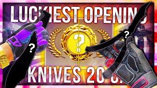 MY LUCKIEST CASE OPENING EVER (2 KNIVES IN 20 CASES)
