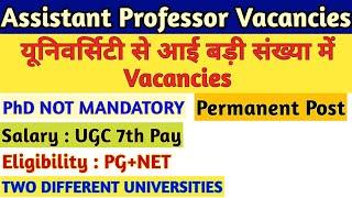 UNIVERSITY DIRECT RECRUITMENT FOR THE POSTS OF ASSISTANT PROFESSORS, ASSOCIATE PROFESSORS, PROFESSOR