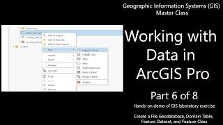 Working with Data in ArcGIS Pro (Part 6 of 8): Create File Geodatabase - GIS Master Class #GIS #Maps