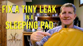 Find and fix a tiny leak in your sleeping pad