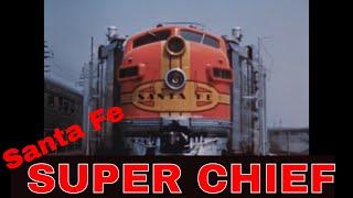 SANTA FE SUPER CHIEF 1950s RAILROAD PROMOTIONAL FILM   LUXURY PASSENGER TRAIN MD86574z