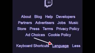 Twitch переключить язык на русский