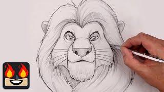 How To Draw Mufasa | Lion King Sketch Tutorial