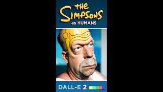 The Simpsons as Humans  //  DALL-E 2  //  #shorts