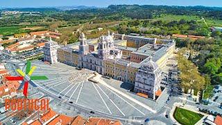 Mafra National Palace ️ aerial view - Palácio Nacional de Mafra - 4K UltraHD