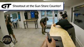 Shootout at the Gun Store Counter! | First Person Defender