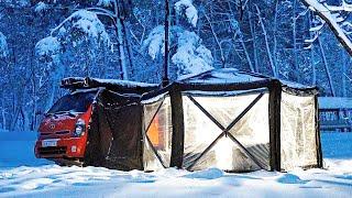 ️ Amazing Truck Camping in Snow Storm | Cozy & Relaxing ASMR