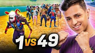 NOBRU vs. 49 JOGADORES NO FREE FIRE!!