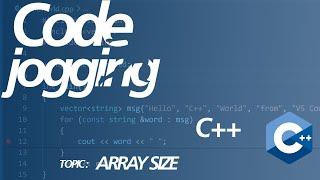 C++ For Beginners -  Array Size