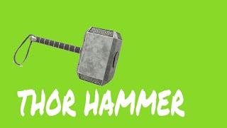 Thor hammer green screen