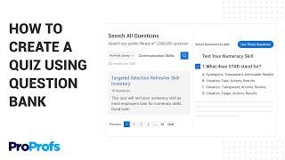 How to Create a Quiz Using Question Bank & Templates