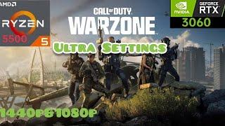 Ryzen 5500 & GeForce Rtx 3060 Benchmark Pc Test Call Of Duty Warzone Ultra Settings 1440p