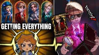 GETTING ALL SHERLOCK HOLMES CROSSOVER COSTUMES | Essence Opening + Novelist Gameplay | Identity V