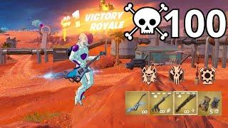 100 Elimination FRIEZA (DRAGONBALL) Solo Vs Squads Zero Build Gameplay (Fortnite Chapter 5 Season3)